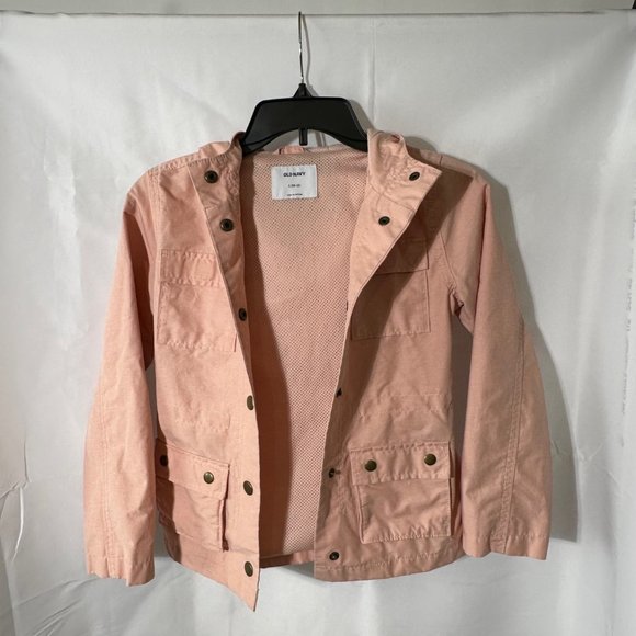 OLD NAVY Linen Peach Jacket Kids Sz 10 12 - Picture 2 of 4
